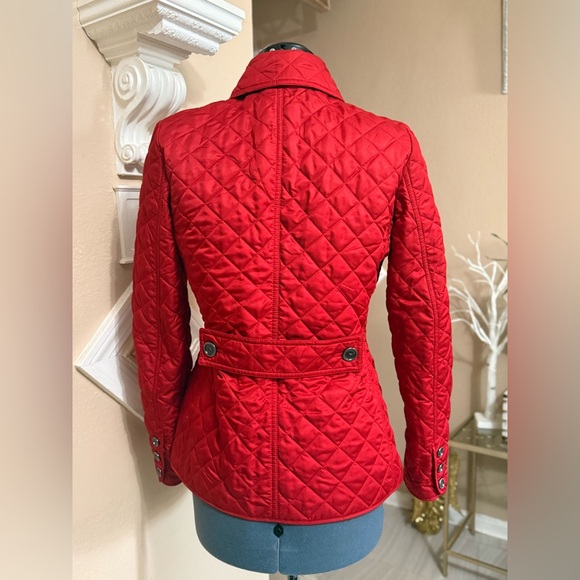 Burberry Red Quilted Puffer Jacket - Picture 4 of 17